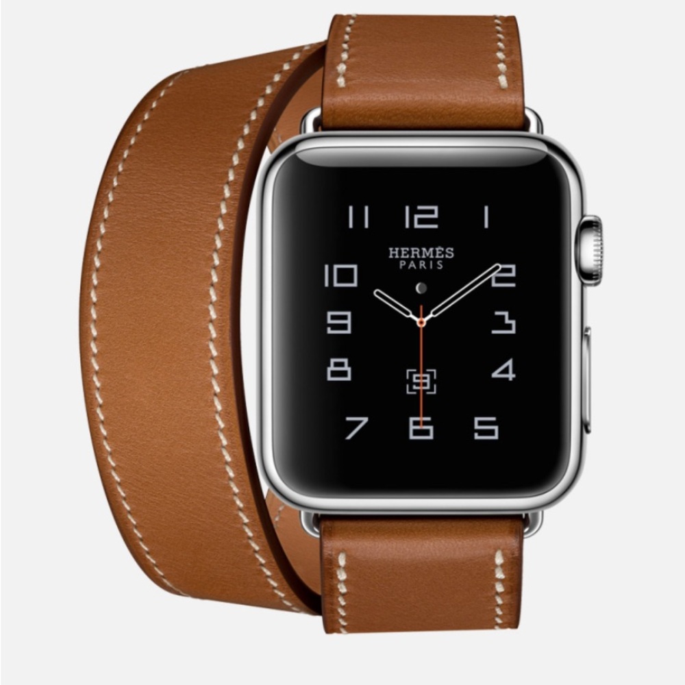 Hermès Paris Brown Leather Apple Watch Band